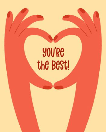 Use Heart hands - group employee ecard