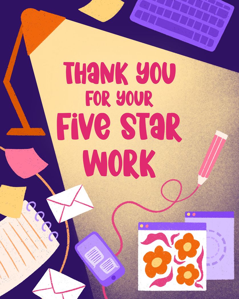 Card design "Yearly Appraisal"