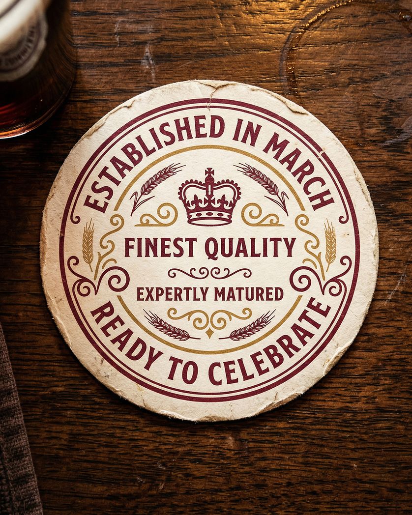 Card design "Real Ale March - group birthday ecard"