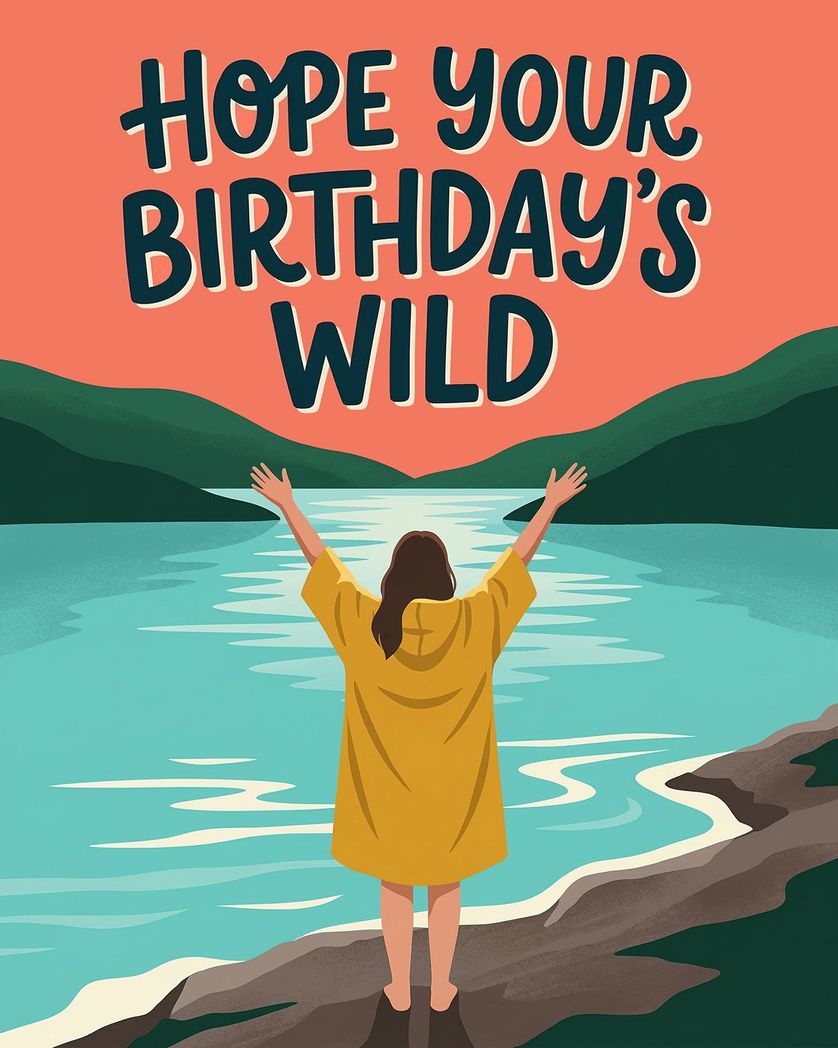 Card design "Wild swimming - group birthday ecard"