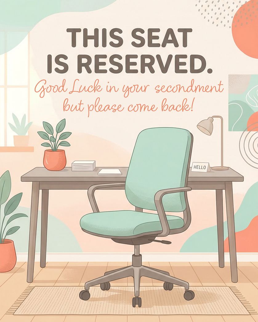 Card design "Reserved - group secondment ecard"