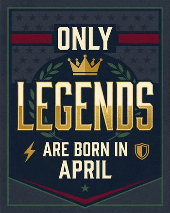 Use April Legend - group birthday ecard