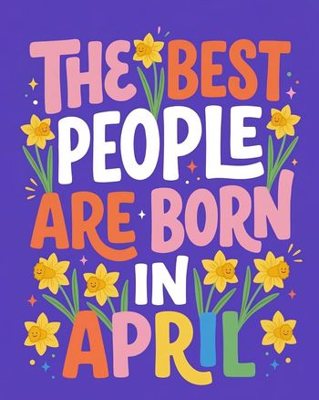 Use April people - group birthday ecard
