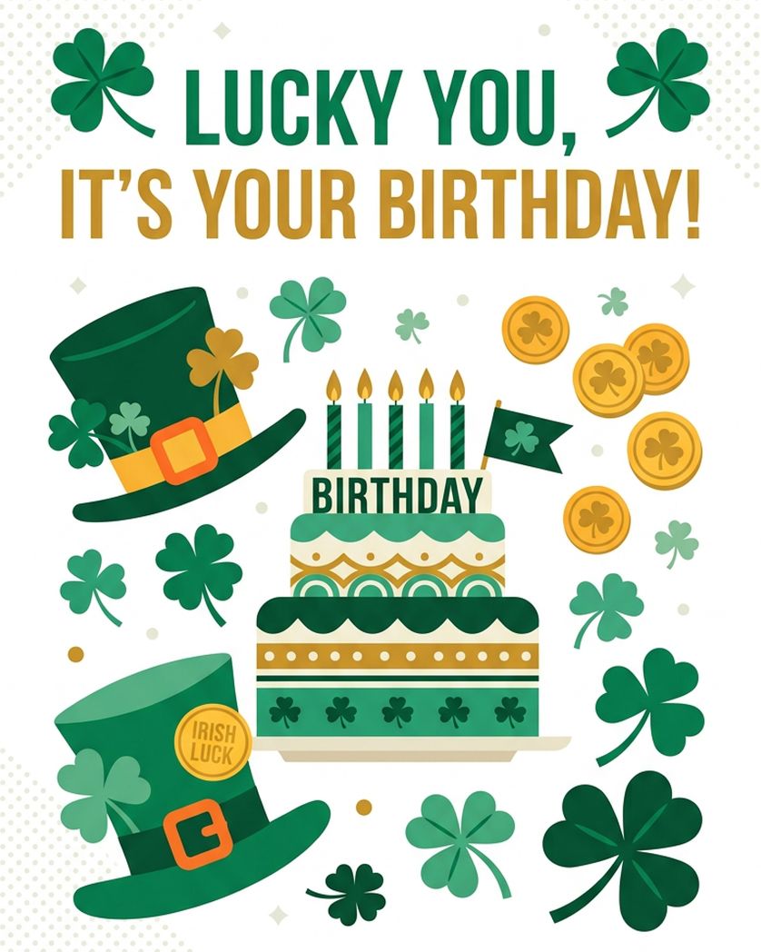 Card design "Paddy Birthday - group ecard"
