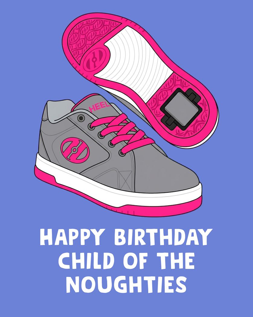 Card design "Heelys - group birthday ecard"
