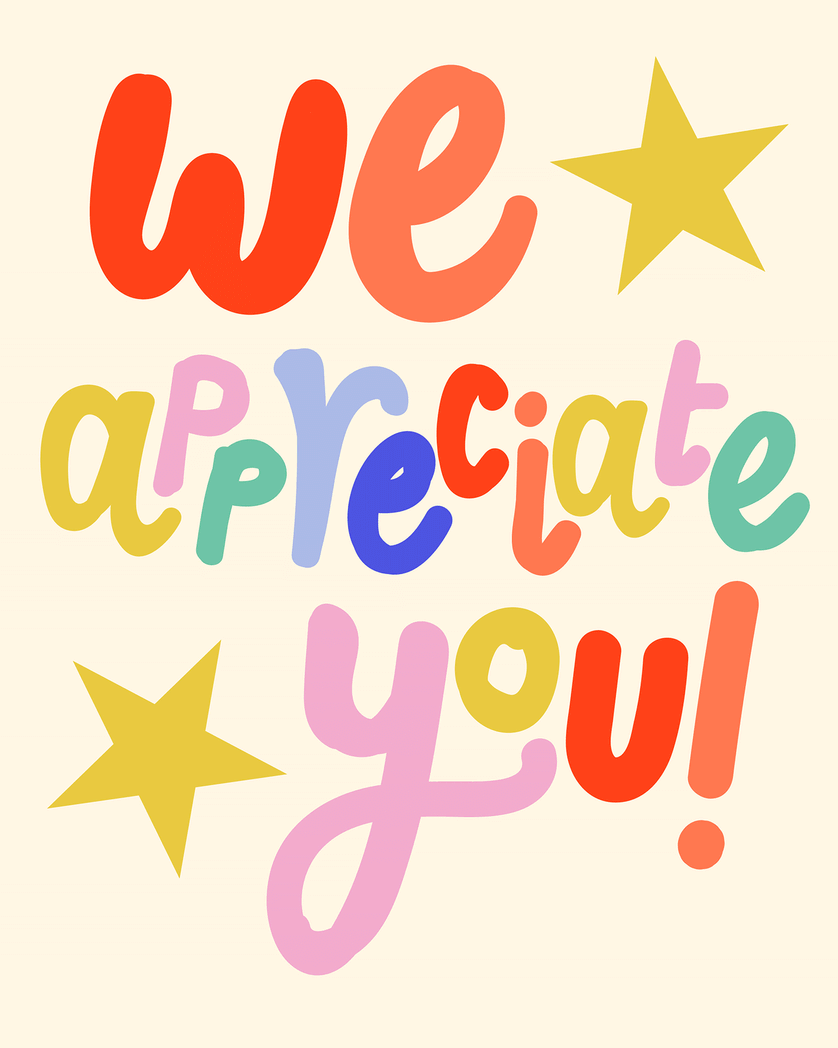 Card design "Chubby words - group admin day ecard"