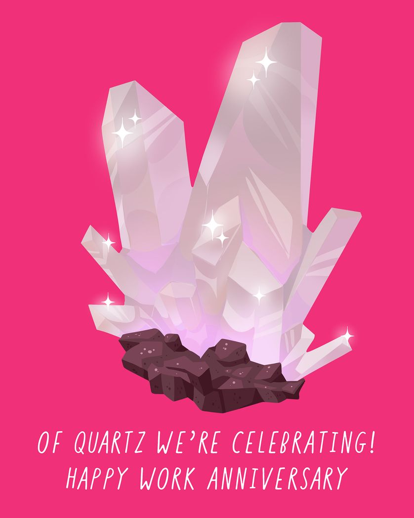 Card design "Crystal Tips - group anniversary ecard"