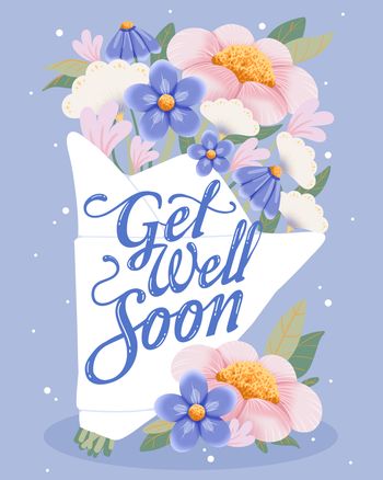 Use Pretty bouquet - group get well ecard