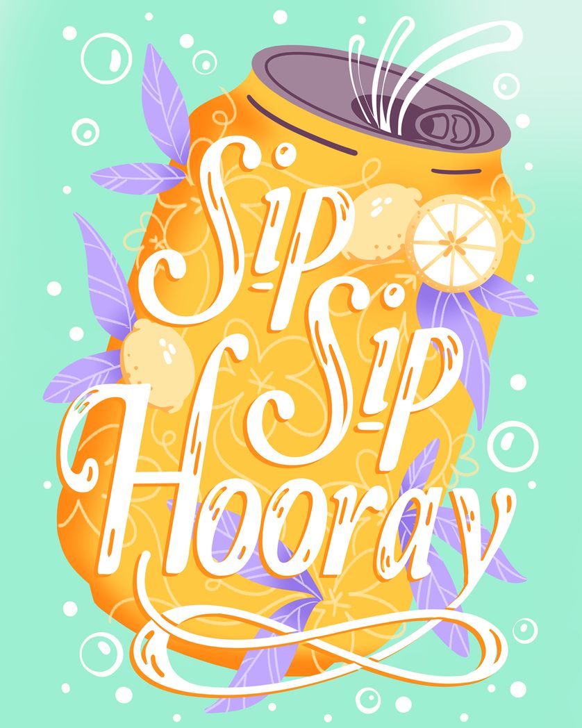 Card design "Canned Birthday wishes - group ecard"