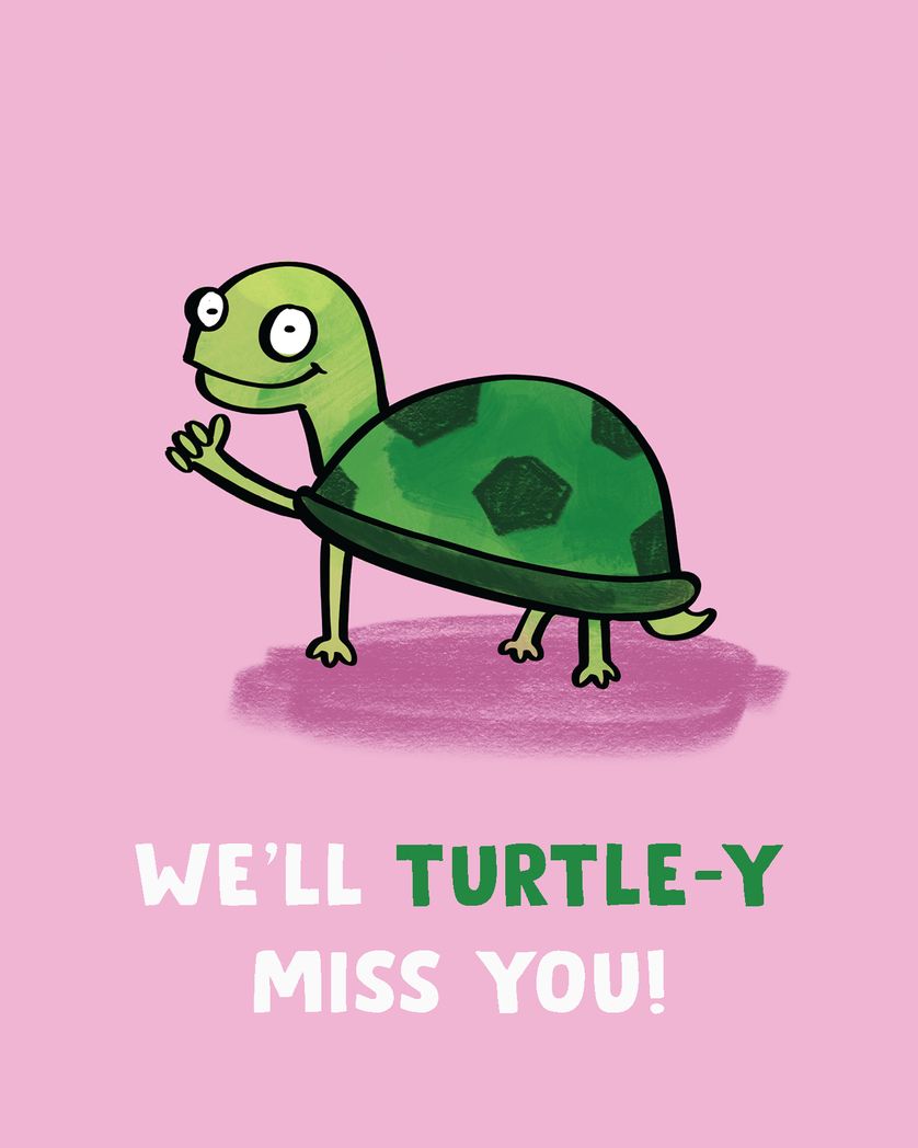 Card design "Farewell in a shell - group leaving ecard"