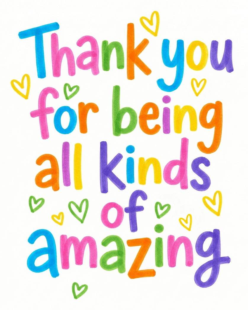 Card design "Felt tip farewell - group leaving ecard"