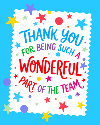 Use Blue Pinking  - group leaving ecard