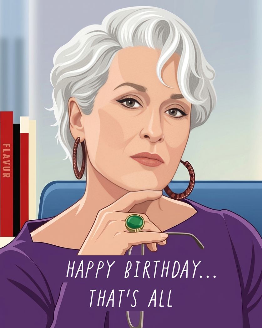 Card design "The devil wears a party hat - group birthday ecard"