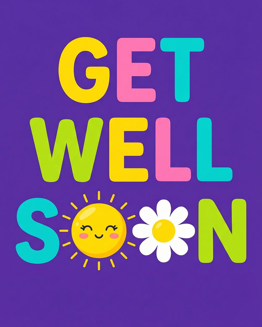 Card design "Bright wishes - group get well ecard"