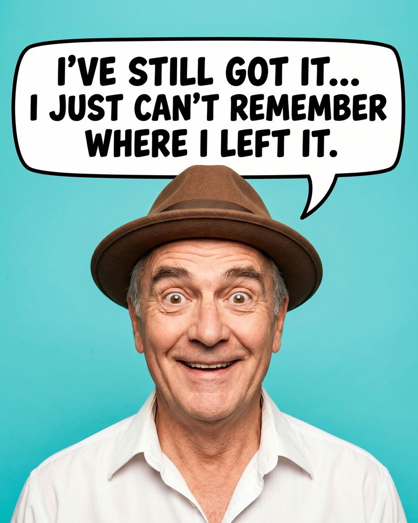 Card design "Still got it - group birthday ecard"