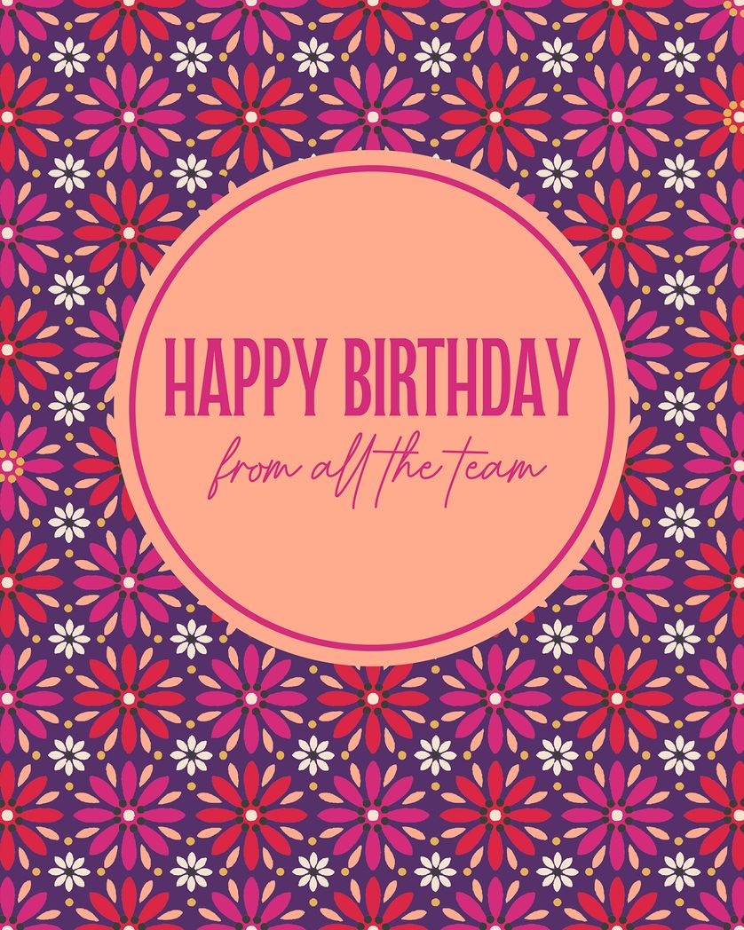 Card design "Arts and crafts- group birthday ecard"