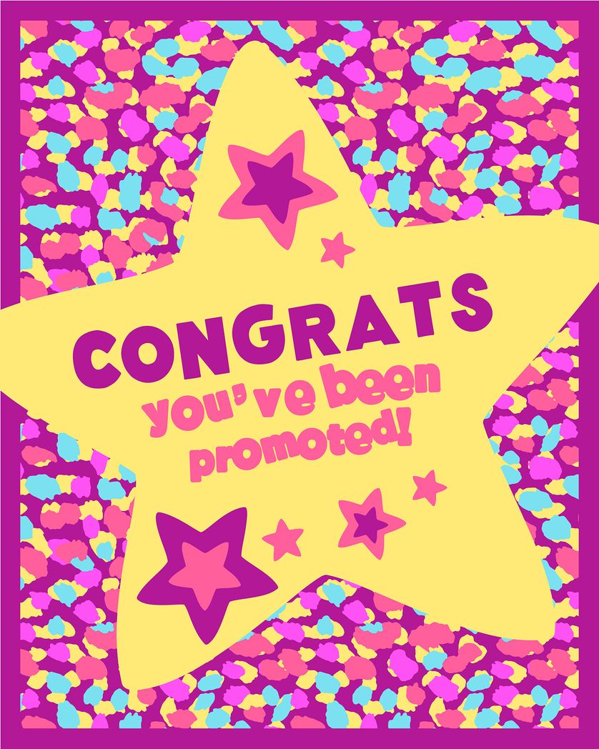 Card design "Big Star - group promotion ecard"