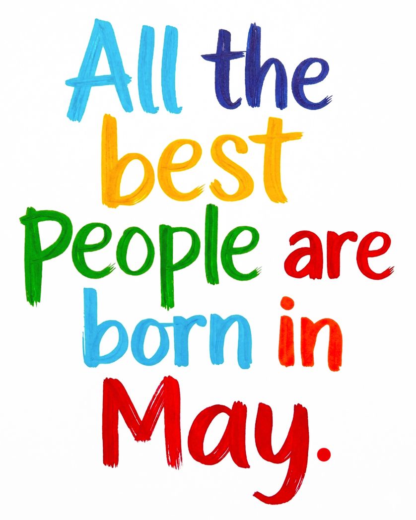 Card design "Bold Marker - group May birthday ecard"