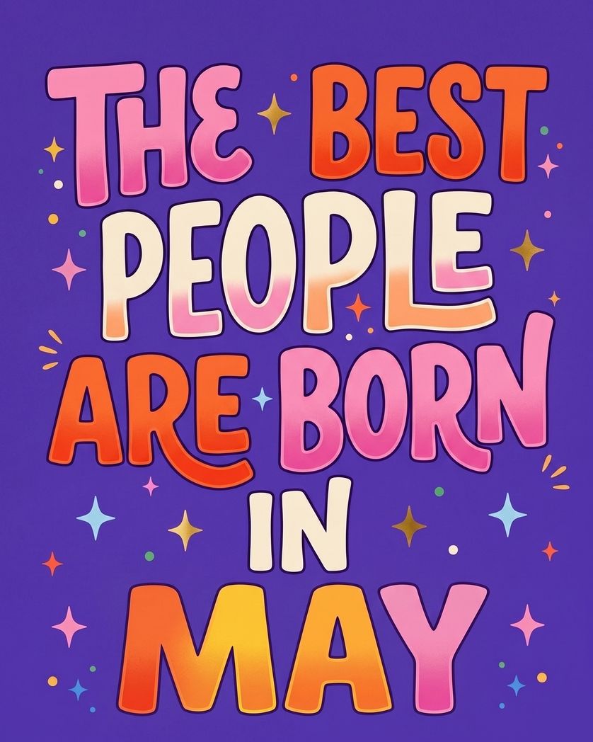 Card design "May people - group birthday ecard"