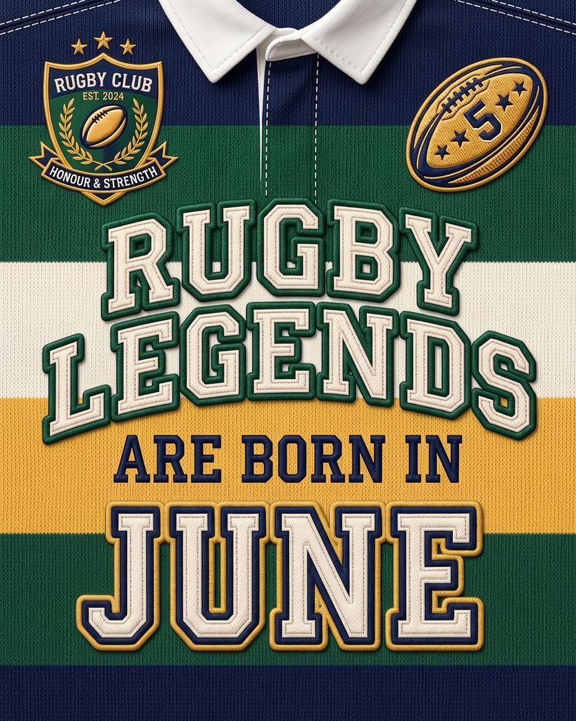Card design "Rugger lad - group birthday ecard"