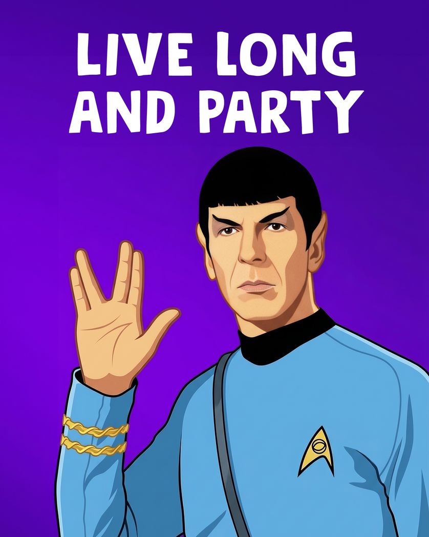 Card design "Spock - group birthday ecard"