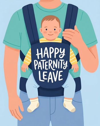 Use Daddy Carry - group paternity leave ecard