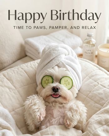 Use Doggy Spa - group birthday ecard