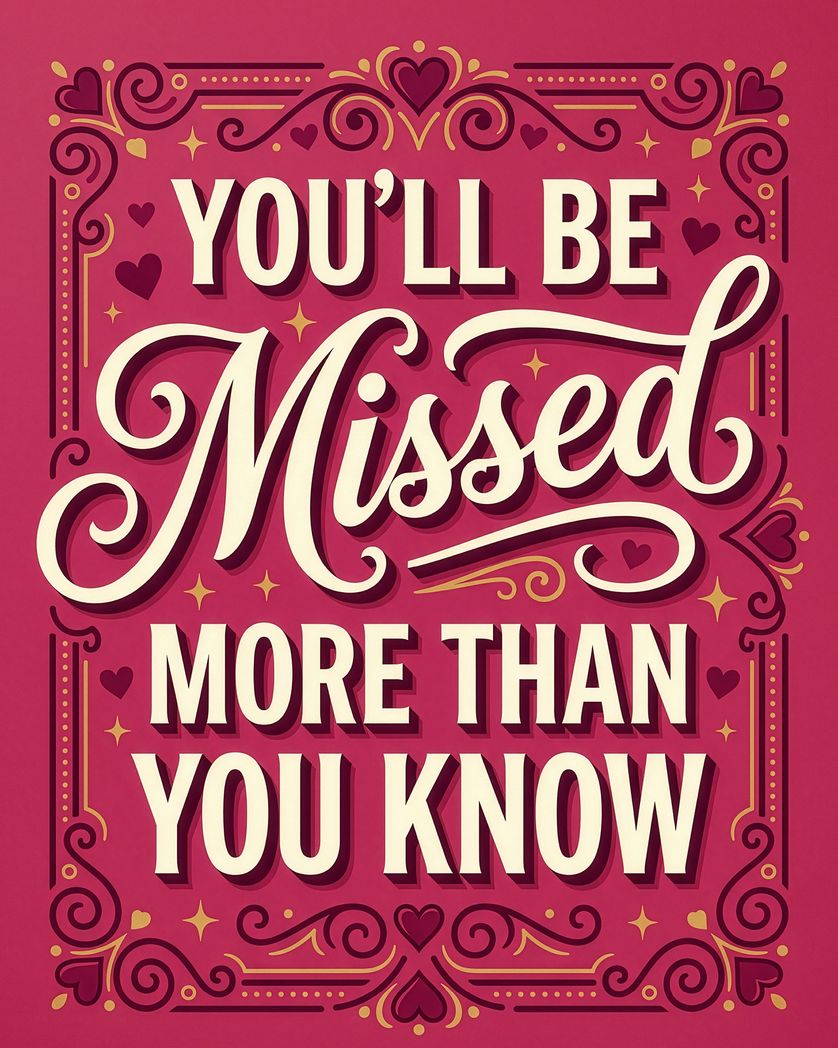 Card design "We'll Miss you - group leaving ecars"