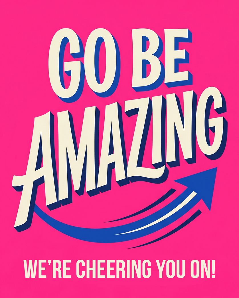 Card design "Amazing you - group leaving ecard"
