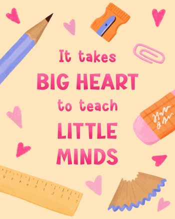 Use Big hearted - group teacher ecard