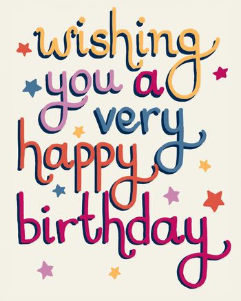 Use Birthday words - group ecard