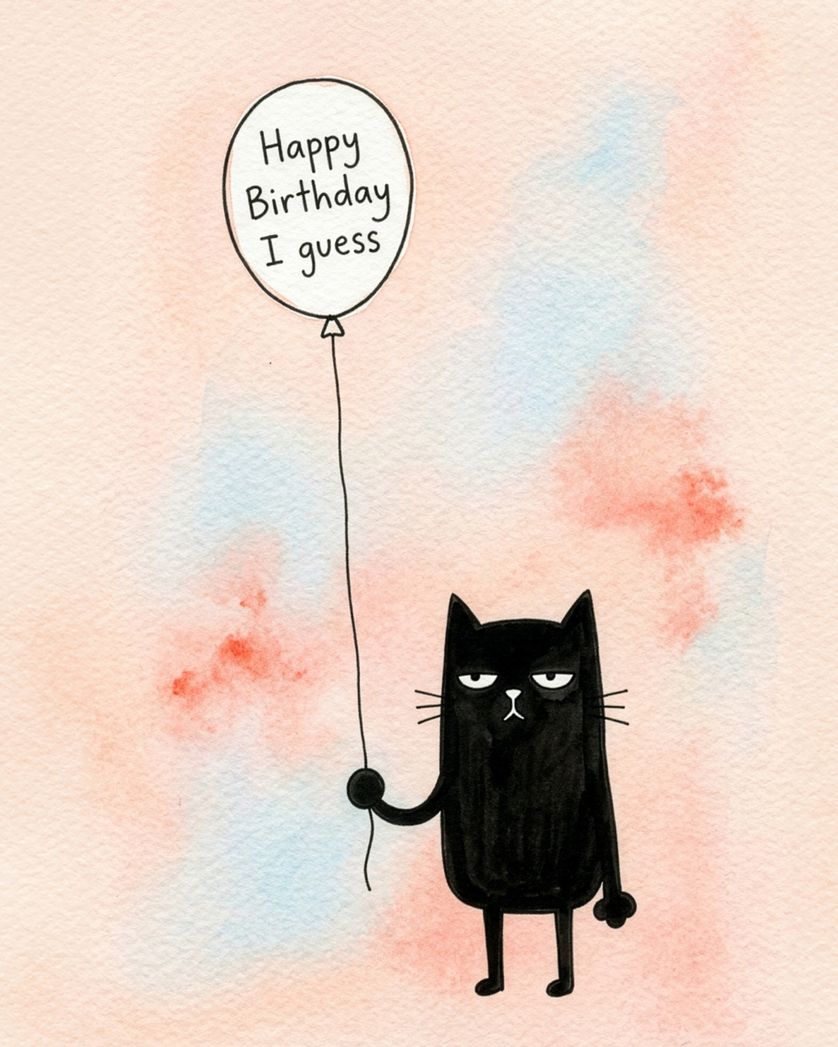 Card design "Thrilled - group Birthday ecard"