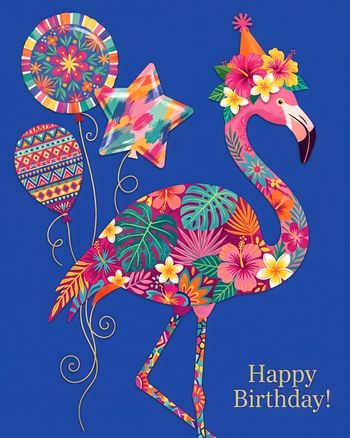 Use Flaming fab - group birthday ecard