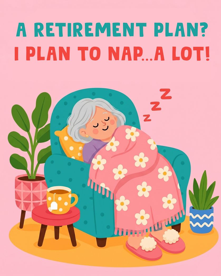 Card design "Retirement Plan - group retirement ecard"