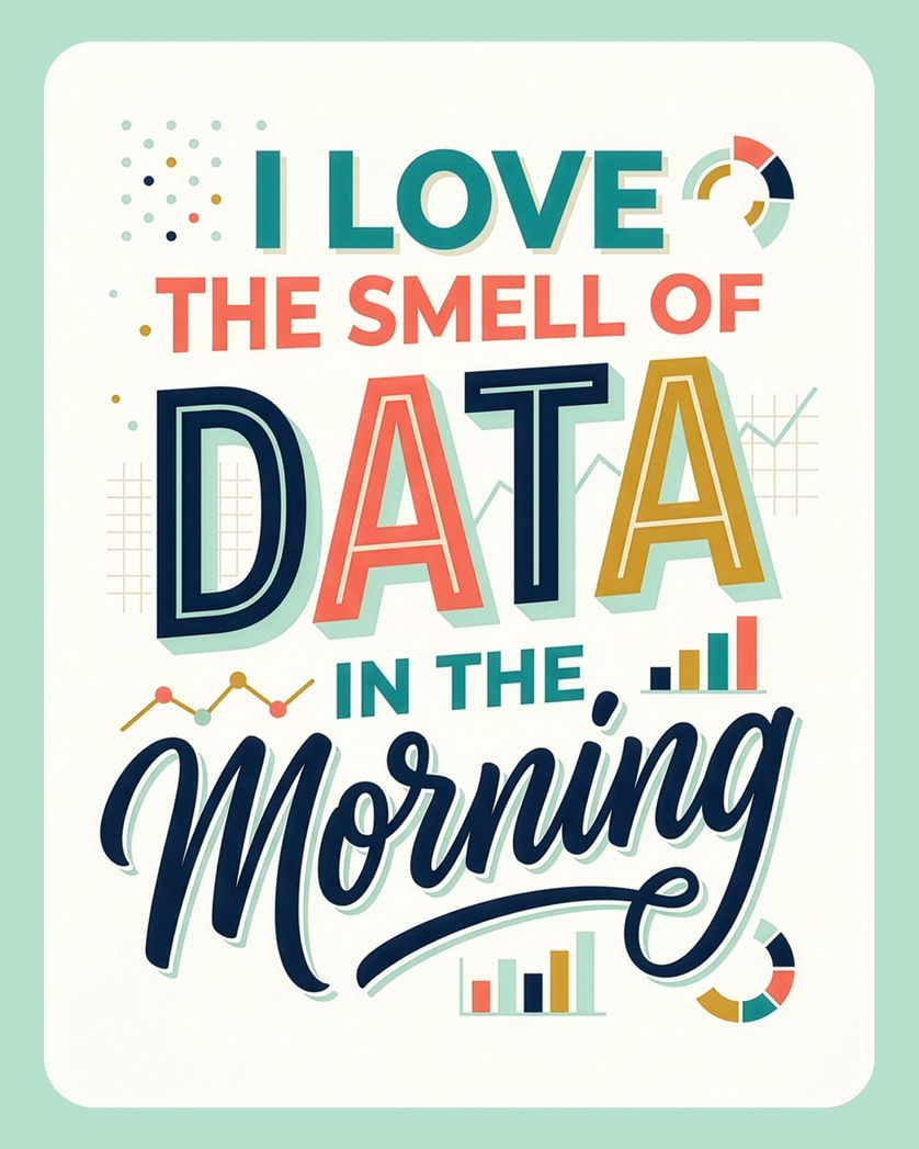 Card design "Data is life - group birthday ecard"