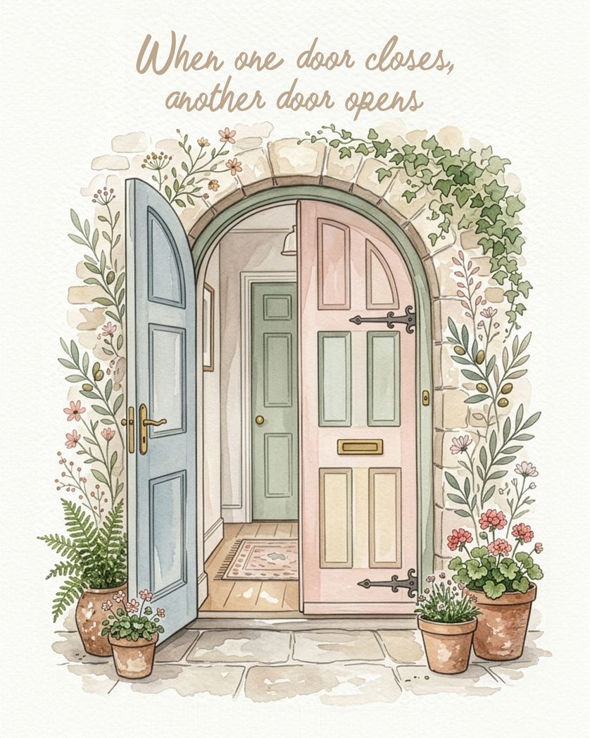 Card design "Soft farewell - group e card"