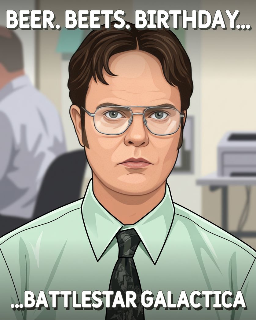 Card design "Dwight - US Office Group ecard"