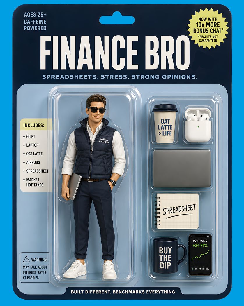 Card design "Finance bro - group birthday ecard"
