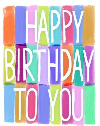 Use Bright blocks - group birthday ecard