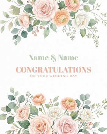 Use The happy couple - group weddingecard