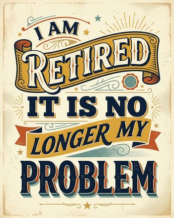 Use Vintage poster - group retirement ecard