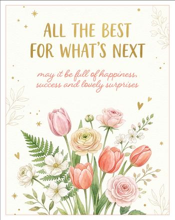 Use Blooms for goodbye - group leaving ecard
