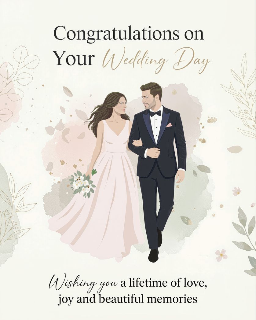 Card design "Happy Couple - group wedding ecard"