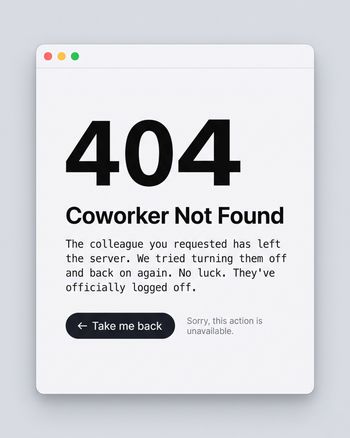 Use Coworker not found - group leaving ecard
