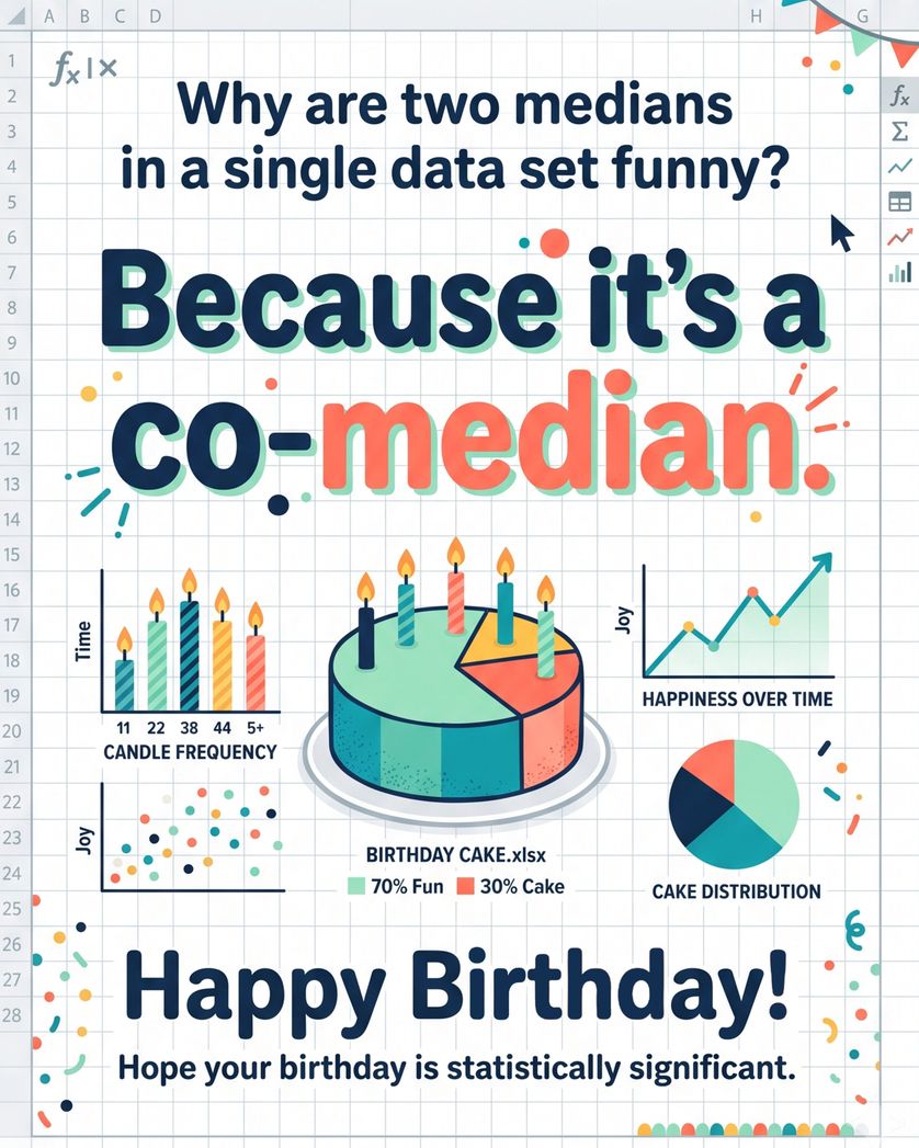 Card design "Funny Data - group birthday ecard"