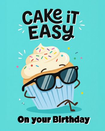 Use Chillax Cupcake - group birthday ecard