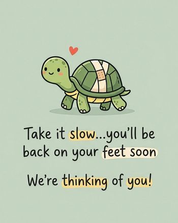 Use Take it slow - group get well ecard