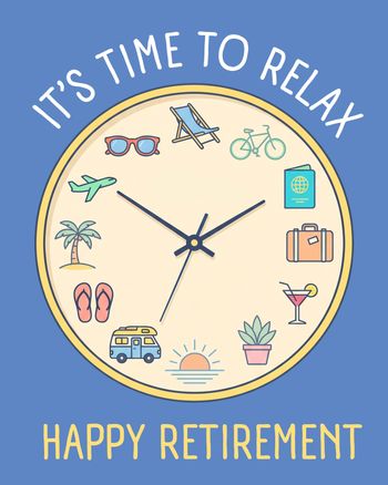 Use Off the clock - group retirement ecard