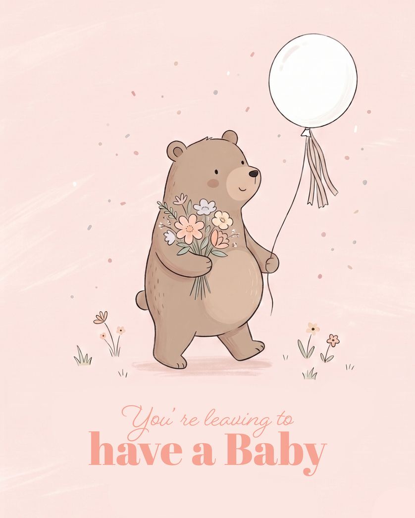 Card design "Mama bear - group baby ecard"