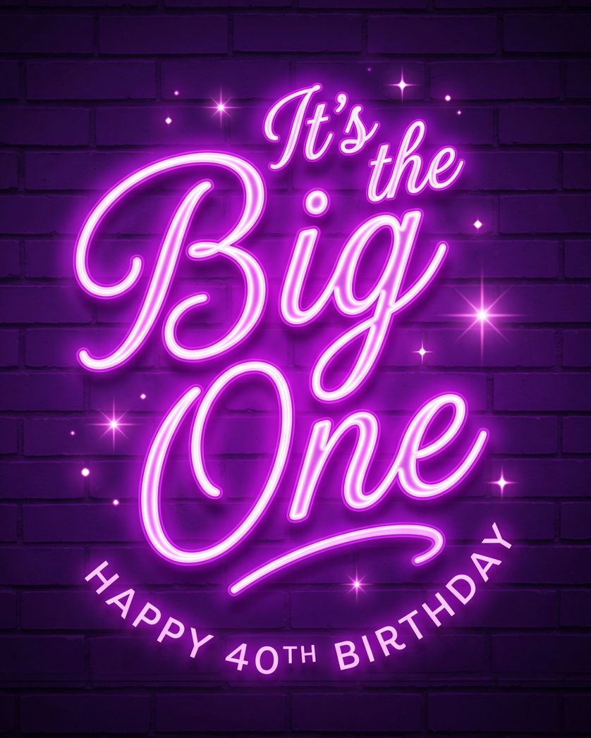 Card design "Big Birthday - group milestone ecard"